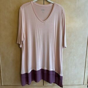 New LOGO Double Chiffon Hem Top X-Large